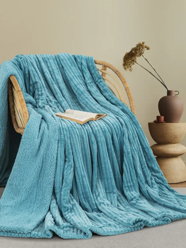 Προϊόν ΚΟΥΒΕΡΤΑ FLEECE/SHERPA 220X240 ADAM HOME (400) AQUA(25) Εικόνα