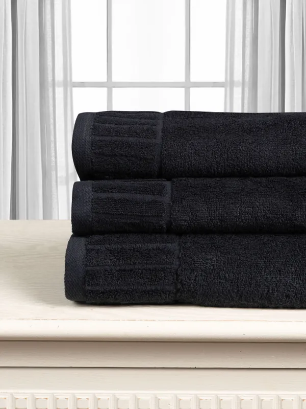 Προϊόν Βαμβακερή πετσέτα ΜΕΛΩΔΙΑ 600gsm (75cm x 150cm) black Εικόνα