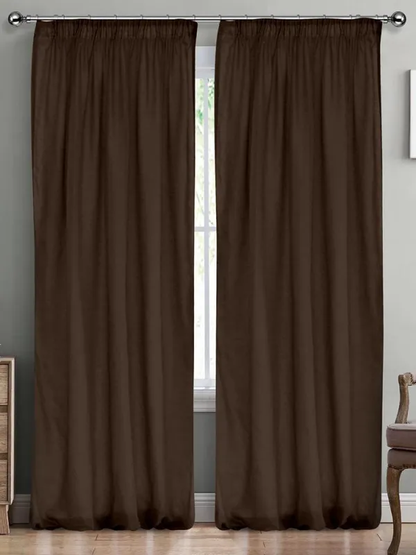 Προϊόν LINO ΚΟΥΡΤΙΝΑ LINE ΜΕ ΤΡΕΣΑ 902 DBROWN 145X295 Εικόνα