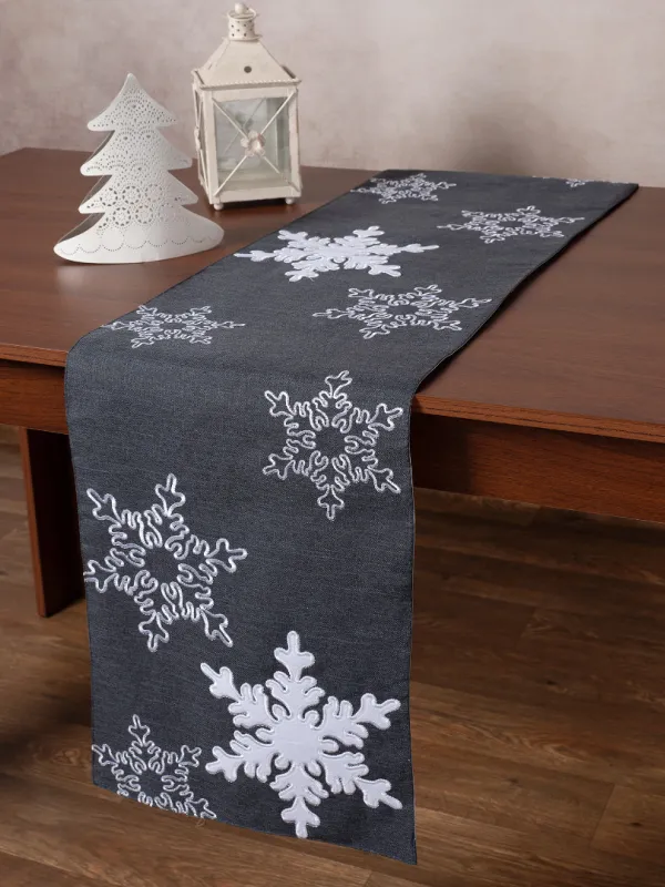 Προϊόν Χριστουγεννιάτικη τραβέρσα NW348 (35cm x 170cm) ανθρακί Εικόνα