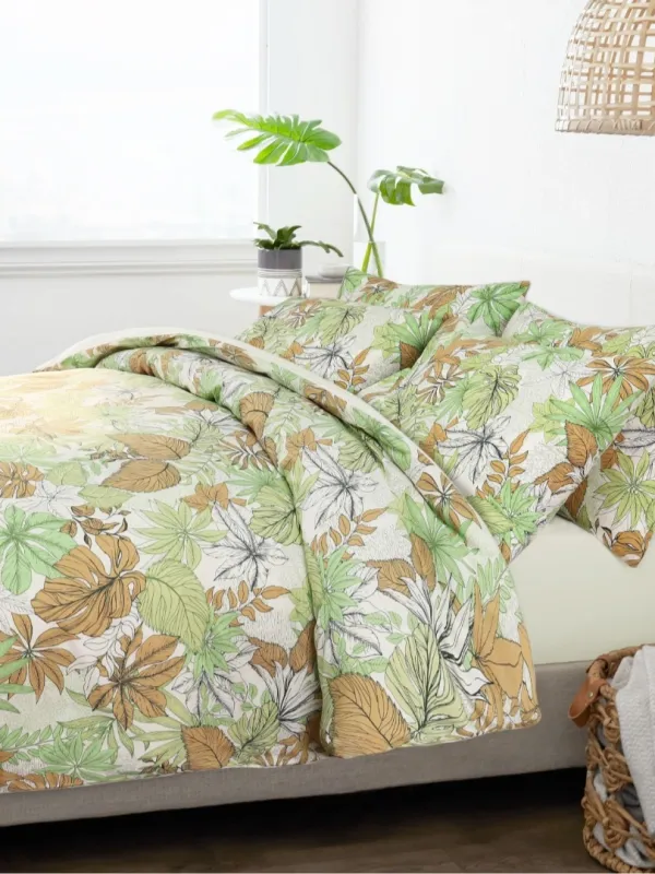 Προϊόν ΝΕΧΤ 3191 ΣΕΤ ΣΕΝΤΟΝΙΑ 100%CΟΤ. ΡΕRCΑLΕ 160Χ265 GRΕΕΝ  3ΡCS Εικόνα