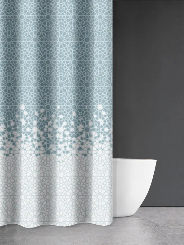 Προϊόν Κουρτίνα Μπάνιου Abstract Des 117 Sky με Κρίκους  Εικόνα