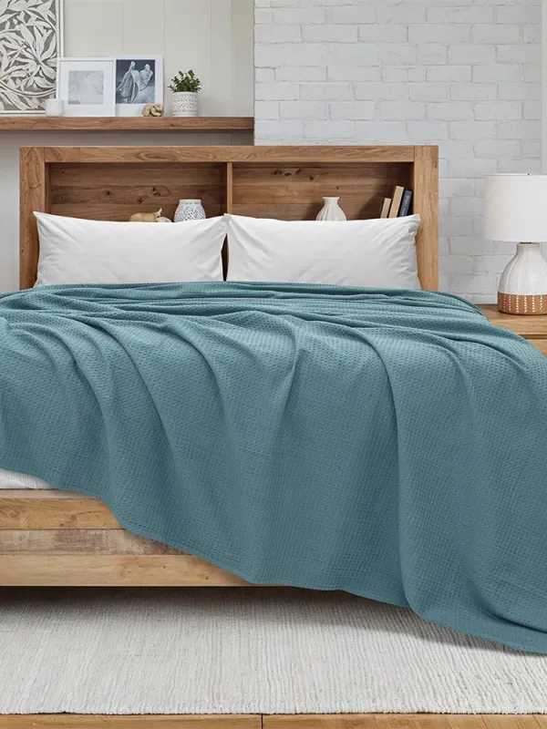 Προϊόν LINO Κουβέρτα King Size (240x260) Πικέ Cocoon Πετρόλ Εικόνα