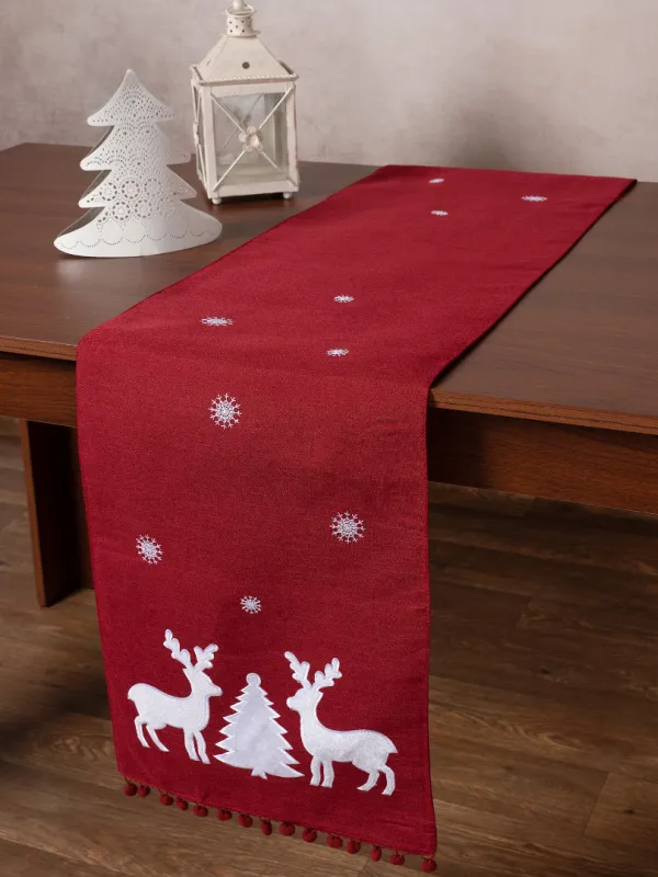 Προϊόν Χριστουγεννιάτικη τραβέρσα NW345 (35cm x 175cm) κόκκινη Εικόνα