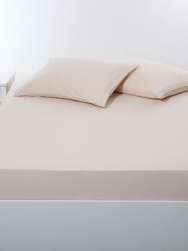 Προϊόν Σεντόνι με λάστιχο jersey (100cm x 200cm + 35cm) light beige Εικόνα