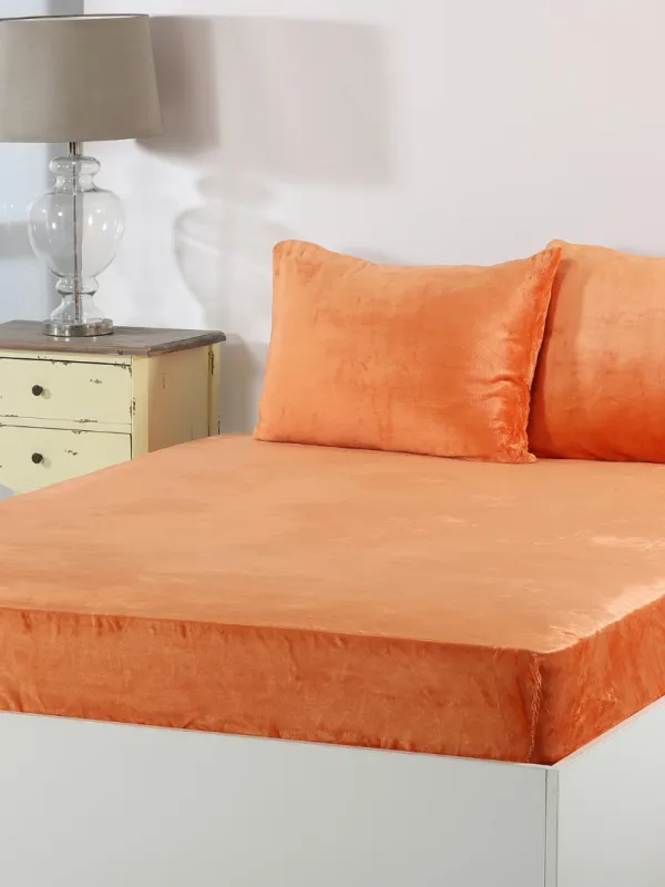 Προϊόν Σεντόνι fleece solid (160cm x 200cm ) copper tan  Εικόνα