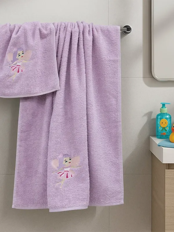 Προϊόν LINO Σετ Πετσέτες Παιδικές 2 τμχ (50x90,70x140) Hada Λιλά Εικόνα