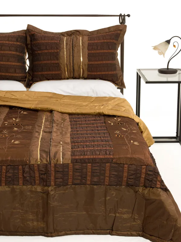 Προϊόν ΚΟΥΒΕΡΛΙ  σετ )160cm x 220cm + 1 x 50cm x 70cm) 10506 καφέ Εικόνα