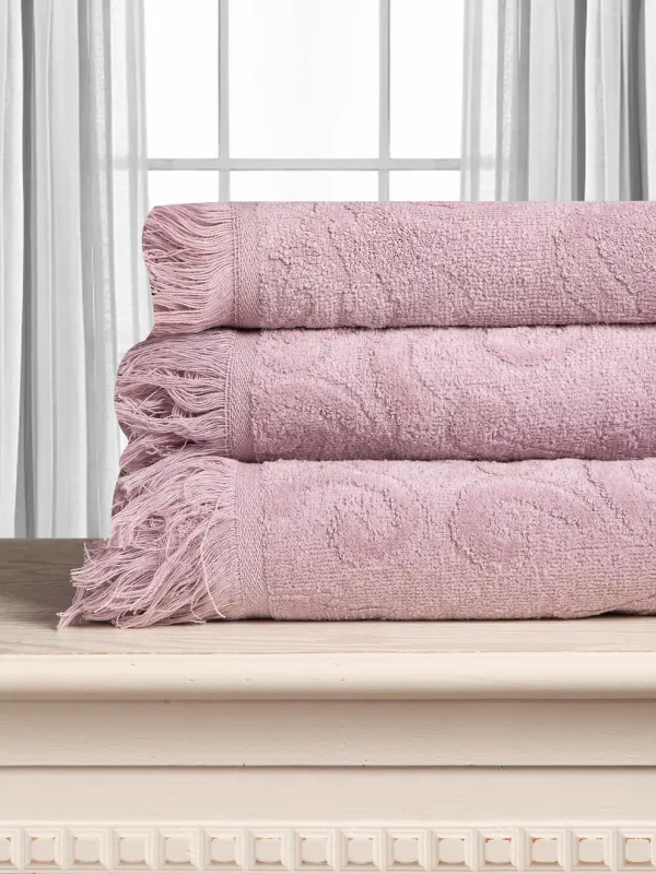 Προϊόν Βαμβακερή ζακάρ πετσέτα ALICIA 520gsm (80cm x 150cm) mauve Εικόνα