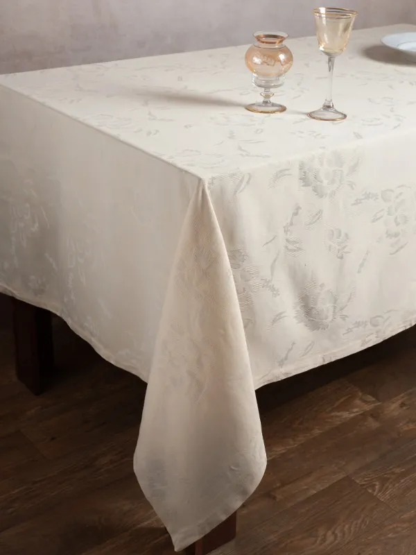 Προϊόν Ζακάρ τραπεζομάντηλο 10190 (140cm x 140cm) μπέζ Εικόνα