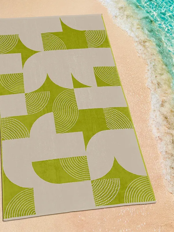 Προϊόν LINO ΠΕΤΣΕΤΑ ΘΑΛΑΣΣΗΣ GEOMETRICO LGREY-GREEN 86X160 Εικόνα