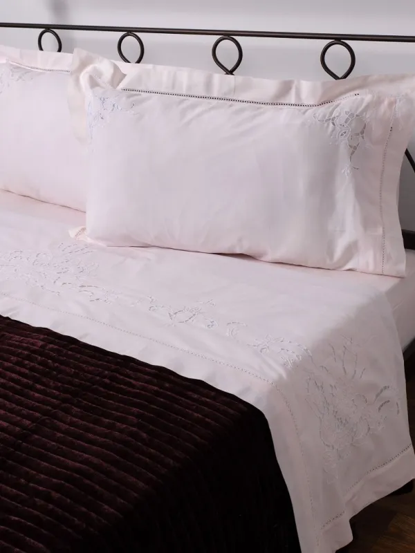 Προϊόν ΧΕΙΡΟΠΟΙΗΤΟ ΚΟΦΤΟ ΣΕΝΤΟΝΙ 800 ΤΕΣΣΑΡΩΝ ΤΕΜΑΧΙΩΝ (225CM X 270CM) ΡΟΖ Εικόνα