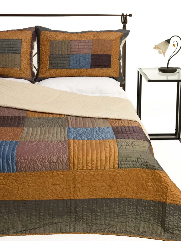 Προϊόν ΚΟΥΒΕΡΛΙ σετ (220cm x 240cm + 2 x 50cm x 70cm) 6153 σιέλ Εικόνα