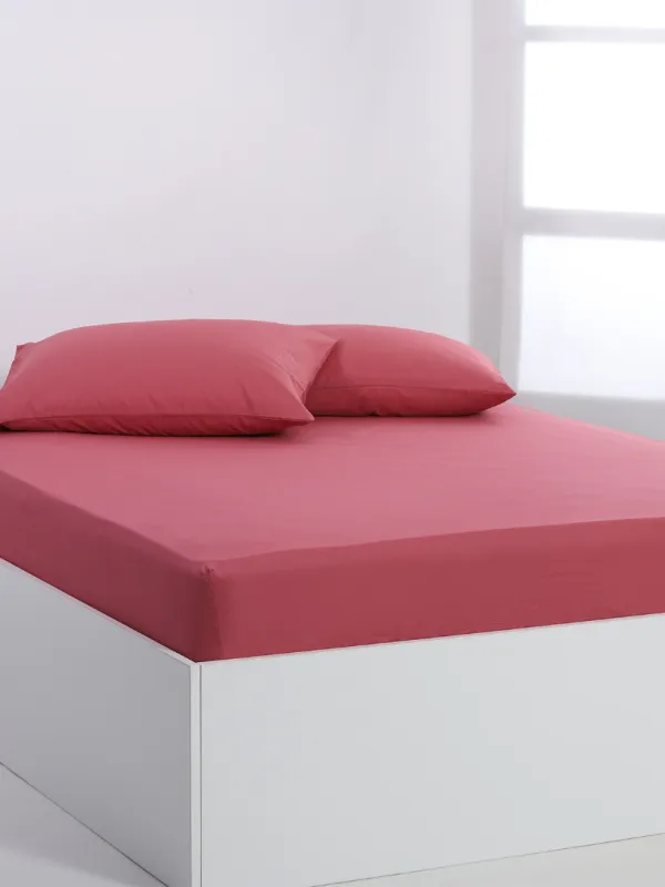 Προϊόν Βαμβακερό σεντόνι essentials (105cm x 200cm + 35cm) baroque rose Εικόνα