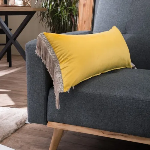 Προϊόν Μαξιλαροθήκη Velvet 14 Με Κρόσι (30x60cm) - 30x60cm με γέμιση Εικόνα