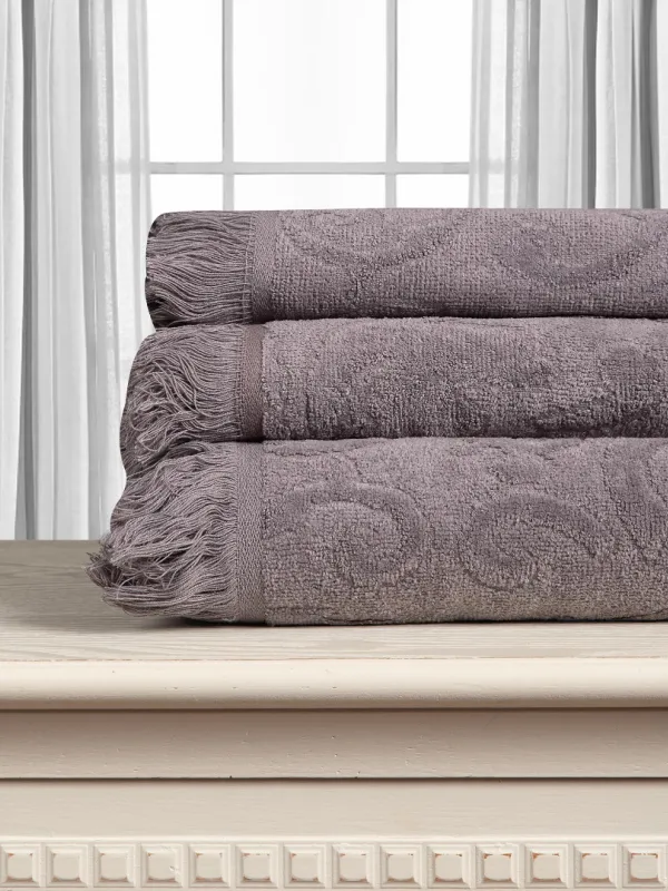 Προϊόν Βαμβακερή ζακάρ πετσέτα ALICIA 520gsm (80cm x 150cm) σκούρο γκρί Εικόνα