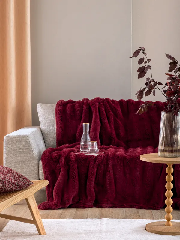 Προϊόν Γούνα Ημίδιπλη 160x220 Heather BORDO Εικόνα