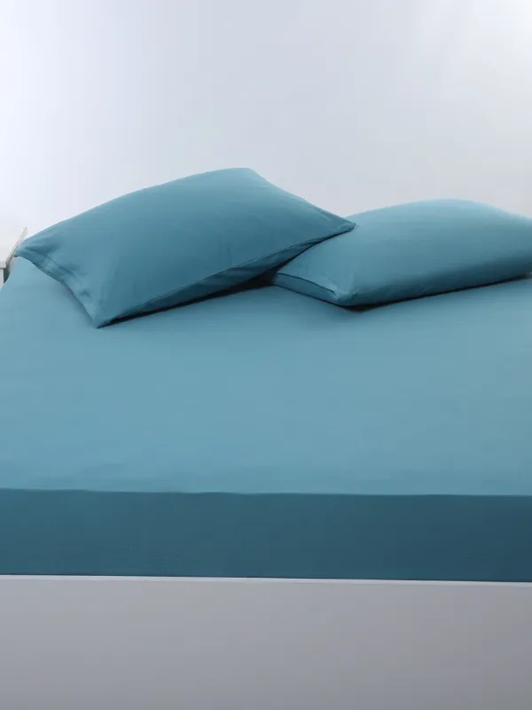 Προϊόν Σεντόνι με λάστιχο jersey (160cm x 200cm + 35cm) petrol Εικόνα