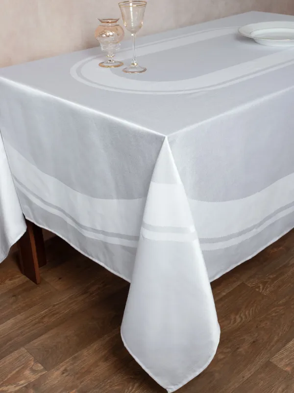 Προϊόν Ζακάρ τραπεζομάντηλο 423 (180cm x 310cm) λευκό Εικόνα