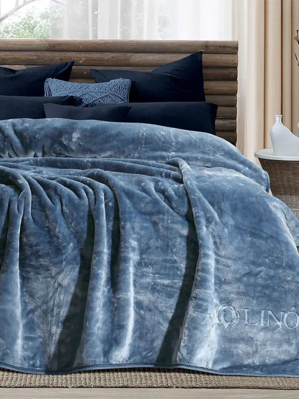 Προϊόν LINO ΚΟΥΒΕΡΤΑ VELLUT BLUE 160X220 Εικόνα