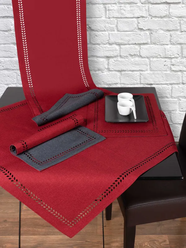 Προϊόν τραβέρσα (45cm x 170cm)  bg18 κόκκινη/ανθρακί Εικόνα