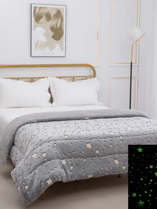 Προϊόν Παιδικό φωσφοριζέ κουβερτοπάπλωμα star (170cm x 220cm) γκρί Εικόνα