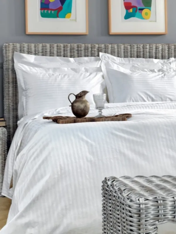 Προϊόν Σεντόνι White Comfort 300TC 170x270 WHITE STRIPES Εικόνα