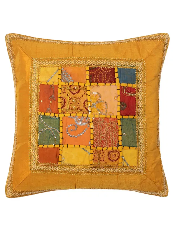 Προϊόν Μαξιλαροθήκη antic με φάσα (45cm x 45cm) κίτρινο σκούρο Εικόνα