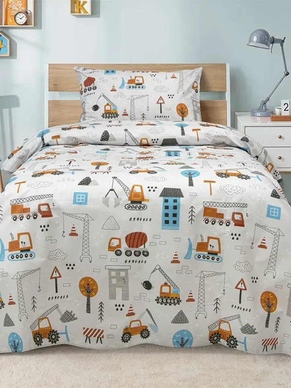 Προϊόν LINO Σετ Παιδική Παπλωματοθήκη (160x240) Playground Town Γκρι Εικόνα