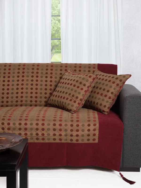 Προϊόν ΡΙΧΤΑΡΙΑ 602 πουά (180cm x 180cm / 180cm x 250cm / 180cm x 300cm) μπορντώ Εικόνα