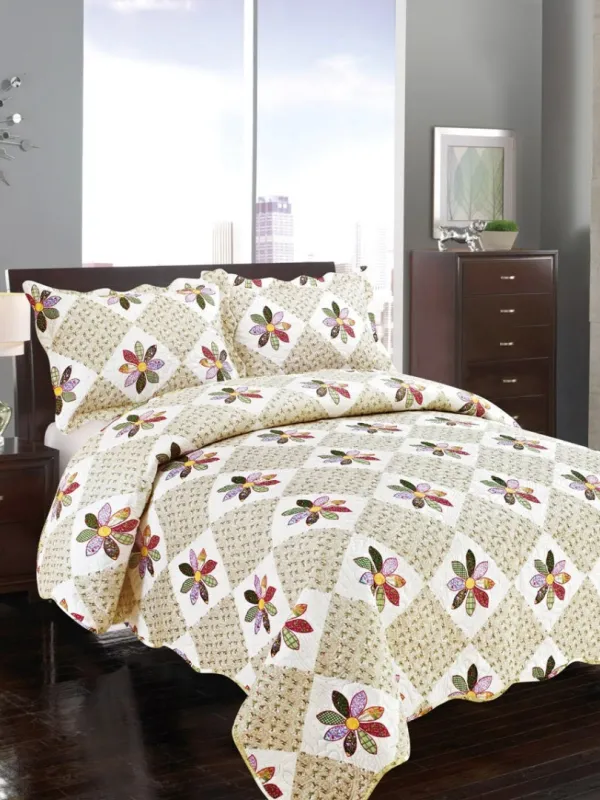 Προϊόν ΚΟΥΒΕΡΛΙ σετ (220cm x 240cm + 2 x 50cm x 70cm) ΜΑΡΓΑΡΙΤΑ Εικόνα