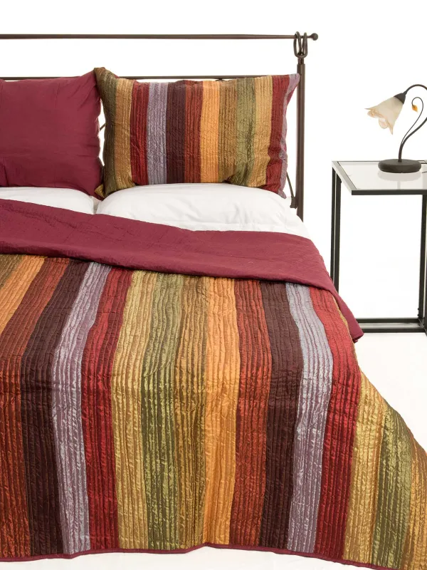 Προϊόν ΚΟΥΒΕΡΛΙ σετ (220cm x 240cm + 2 x 50cm x 70cm) 6329 μπορντώ Εικόνα