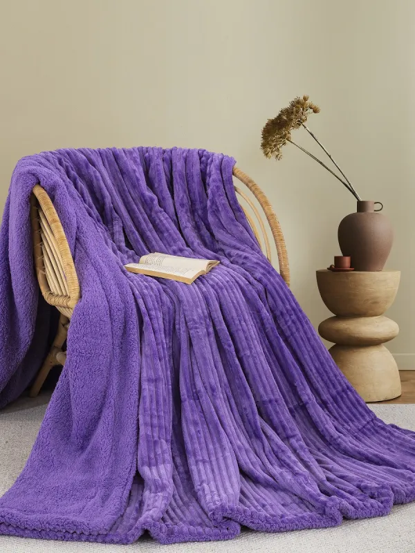 Προϊόν ΚΟΥΒΕΡΤΑ FLEECE/SHERPA 220X240 ADAM HOME (400) PURPLE(73) Εικόνα
