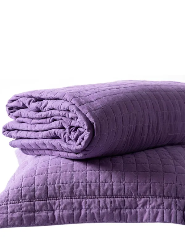 Προϊόν ΚΟΥΒΕΡΛΙ σετ (220cm x 240cm + 2 x 50cm x 70cm) STONEWASHED PURPLE Εικόνα
