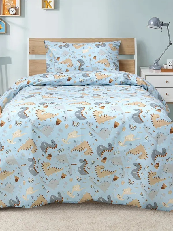 Προϊόν LINO Παιδικά Σετ Σεντόνια (170x260) Jurrasic Nap Πετρόλ Εικόνα