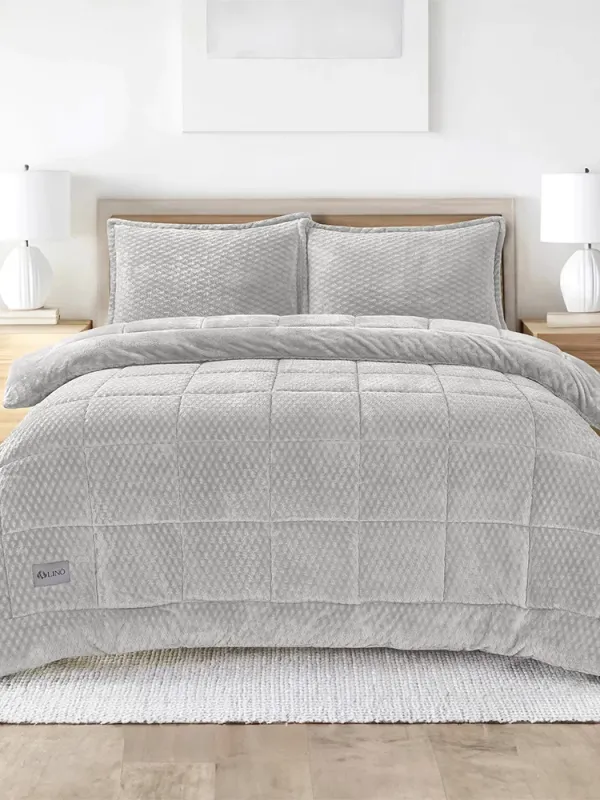 Προϊόν LINO Κουβερτοπάπλωμα Υπέρδιπλο (220x240) Lofti Ασημί Εικόνα