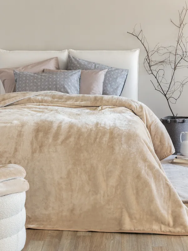 Προϊόν Κουβέρτα Βελουτέ 220x240 DREAM VELOUR/3 SANDY Εικόνα