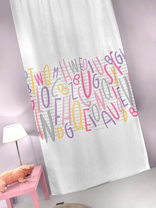 Προϊόν Βρεφική Κουρτίνα Letters Pink  Εικόνα