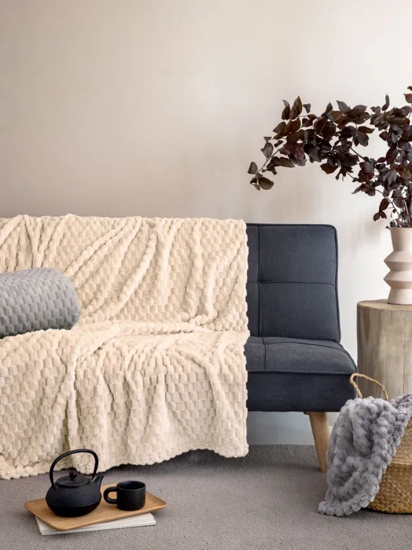 Προϊόν Κουβέρτα Fleece 160x220 ASTER CREME Εικόνα