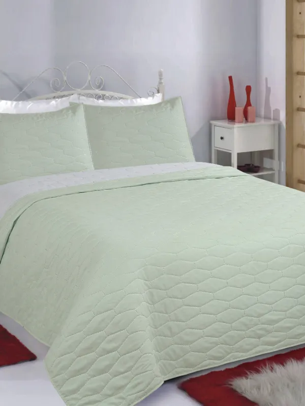 Προϊόν ΚΟΥΒΕΡΛΙ σετ (220cm x 240cm + 2 x 50cm x 70cm) RUBY mint/grey Εικόνα