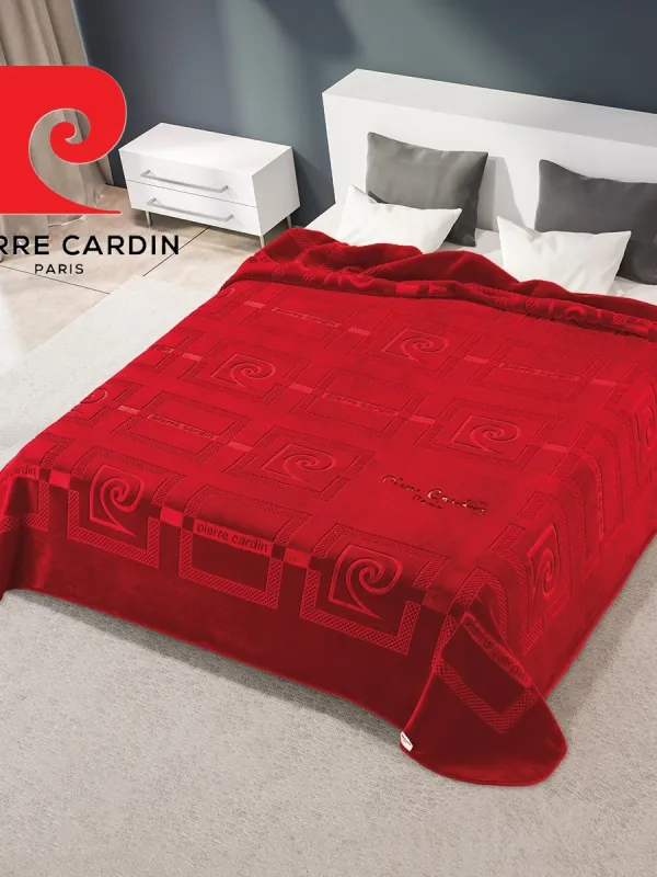 Προϊόν ΚΟΥΒΕΡΤΑ ΥΠΕΡΔΙΠΛΗ 220X240 PIERRE CARDIN NANCY 657  RED(34) Εικόνα