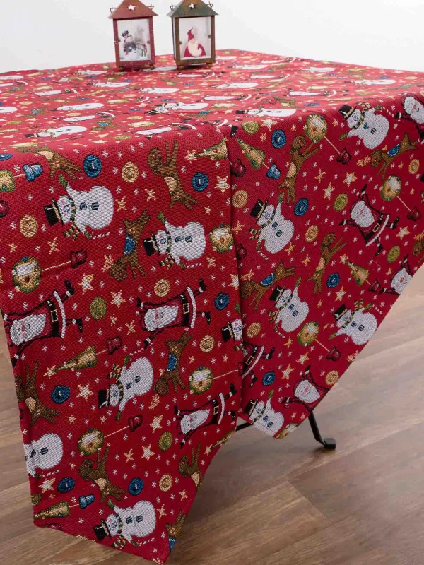 Προϊόν χριστουγεννιάτικο τραπεζοκαρέ (140cm x 140cm) κόκκινος ’ι Βασίλης Εικόνα