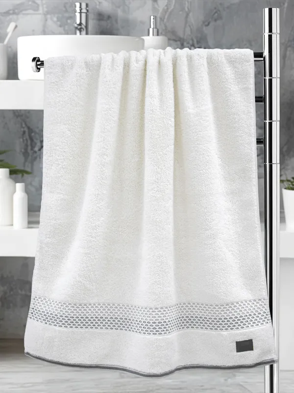 Προϊόν LINO Πετσέτα Σώματος (70x140) Igalo Λευκό/Ασημί Εικόνα