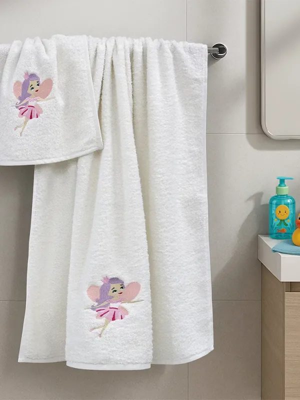 Προϊόν LINO Σετ Πετσέτες Παιδικές 2 τμχ (50x90,70x140) Hada Λευκό Εικόνα