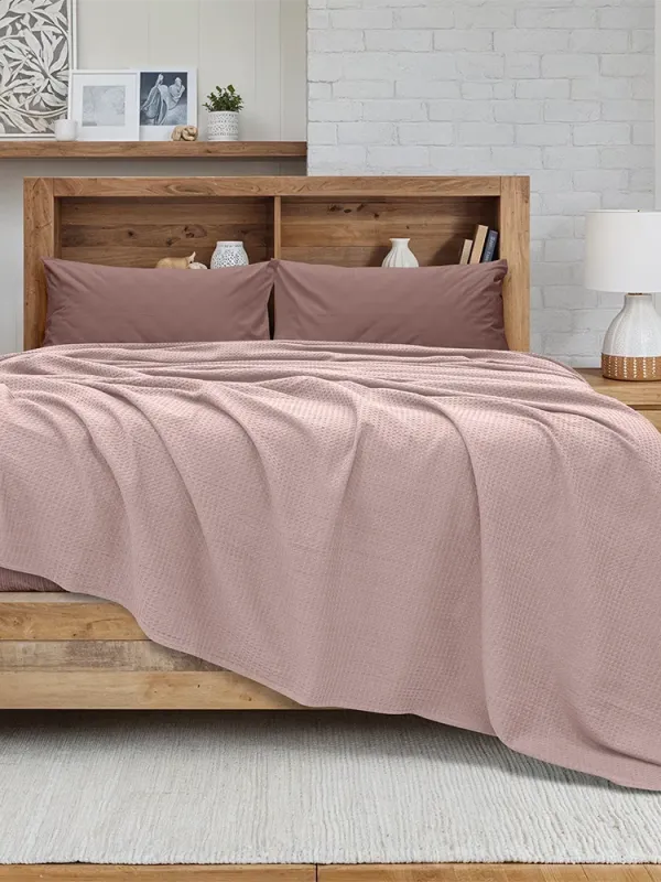 Προϊόν LINO Κουβέρτα King Size(240x260) Πικέ Cocoon Ροζ Εικόνα