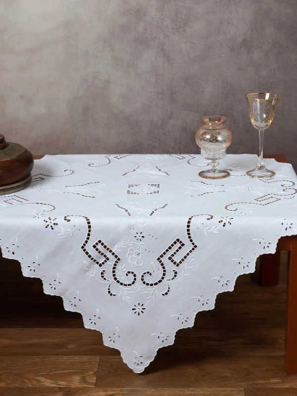 Προϊόν Χειροποίητο κοφτό πετσετάκι 07 (60cm x 60cm) λευκό Εικόνα