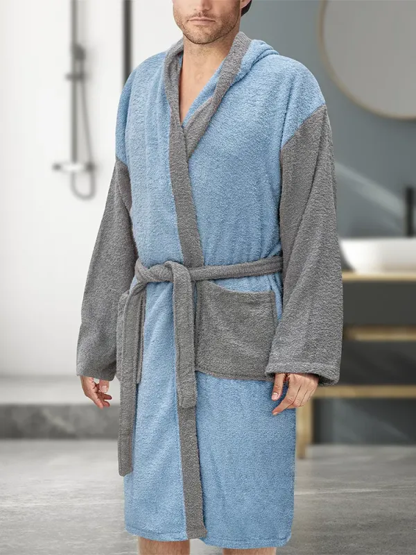 Προϊόν LINO Μπουρνούζι με κουκούλα Medium Revel Γαλάζιο Εικόνα