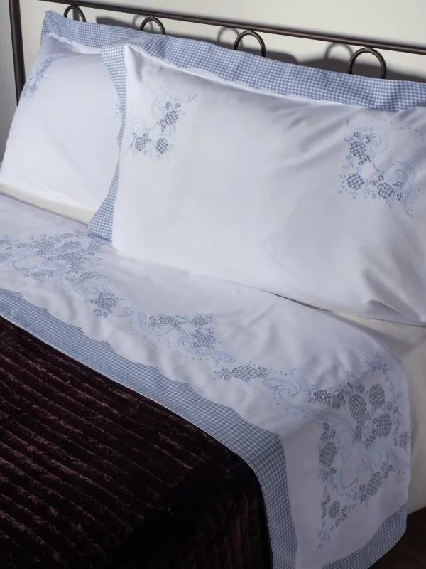 Προϊόν ΧΕΙΡΟΠΟΙΗΤΟ ΣΕΝΤΟΝΙ 644-1 ΤΡΙΩΝ ΤΕΜΑΧΙΩΝ (225CM X 270CM) ΣΙΕΛ Εικόνα