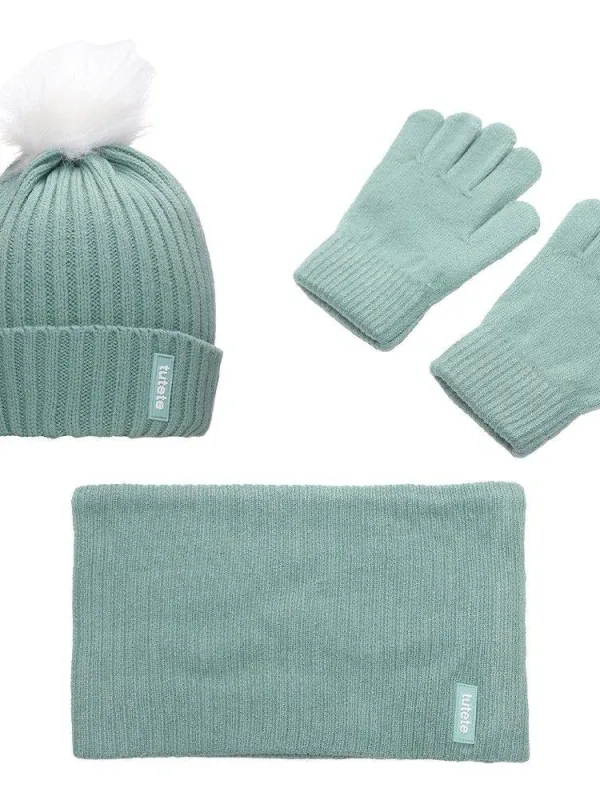 Προϊόν Σετ Σκουφάκι-Γάντι-Κασκόλ Μέντα - Tutete Εικόνα
