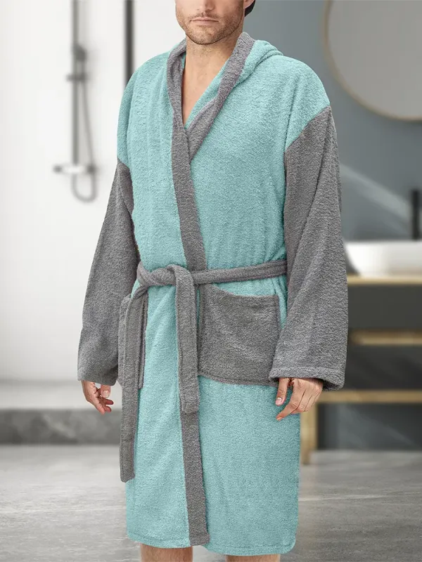 Προϊόν LINO Μπουρνούζι με κουκούλα Small Revel Μέντα Εικόνα